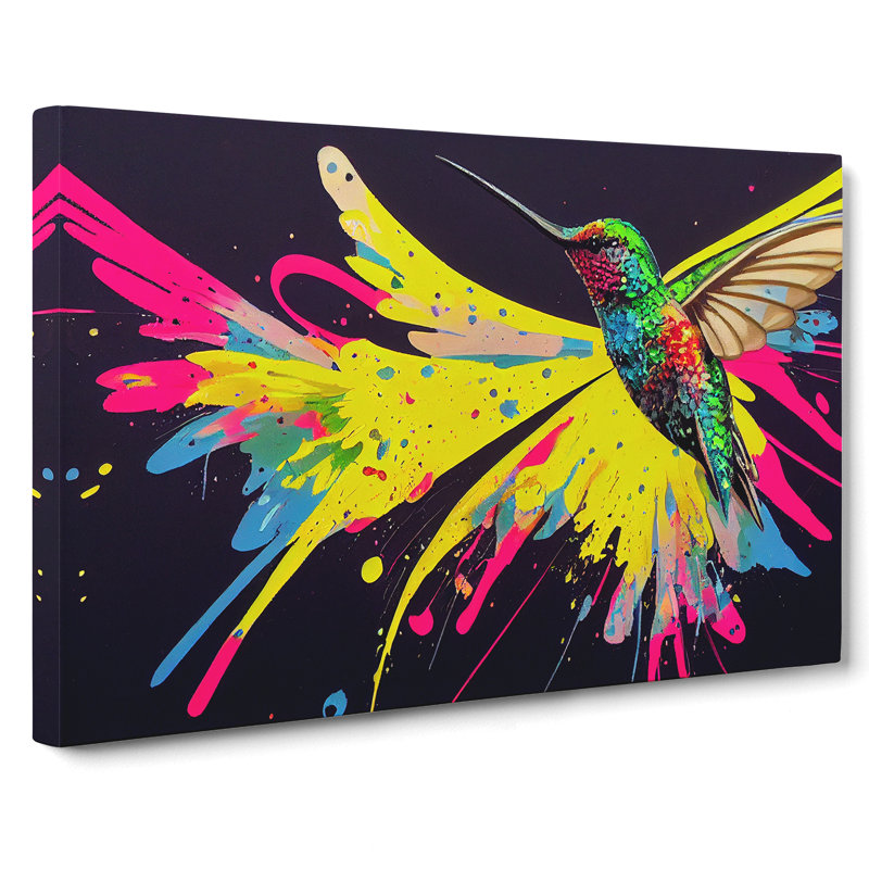 Hummingbird In Colour Vol.4 Abstract - Wrapped Canvas, 35cm H x 50cm W x 3cm D