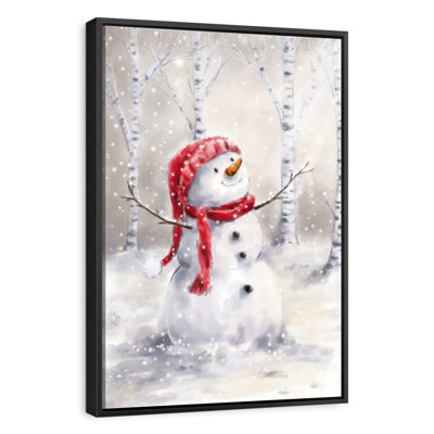 Bonhomme de neige en bois