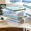 Wham Clip Rectangular Plastic Storage Boxes with Secure Clip Lock Lids Clear/Green Milieu/Stone-555442397-555442387