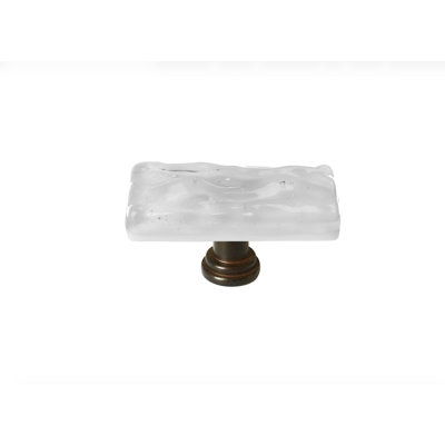 Poignée de meuble longue en verre Glacier