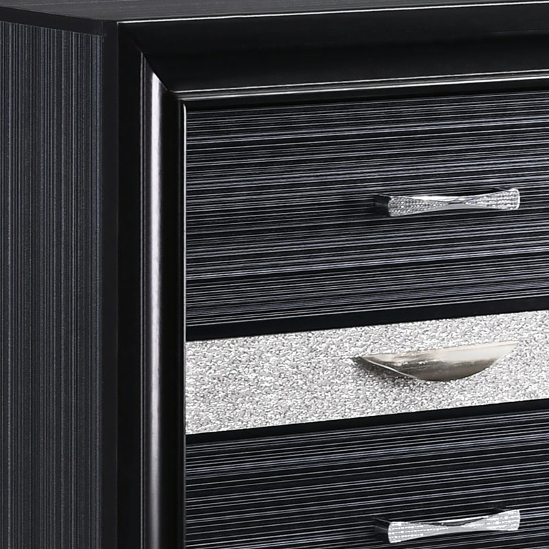 Table de chevet 3 de couleur noire pour chambre à coucher moderne - rangement et organisation efficaces pour ranger les accessoires