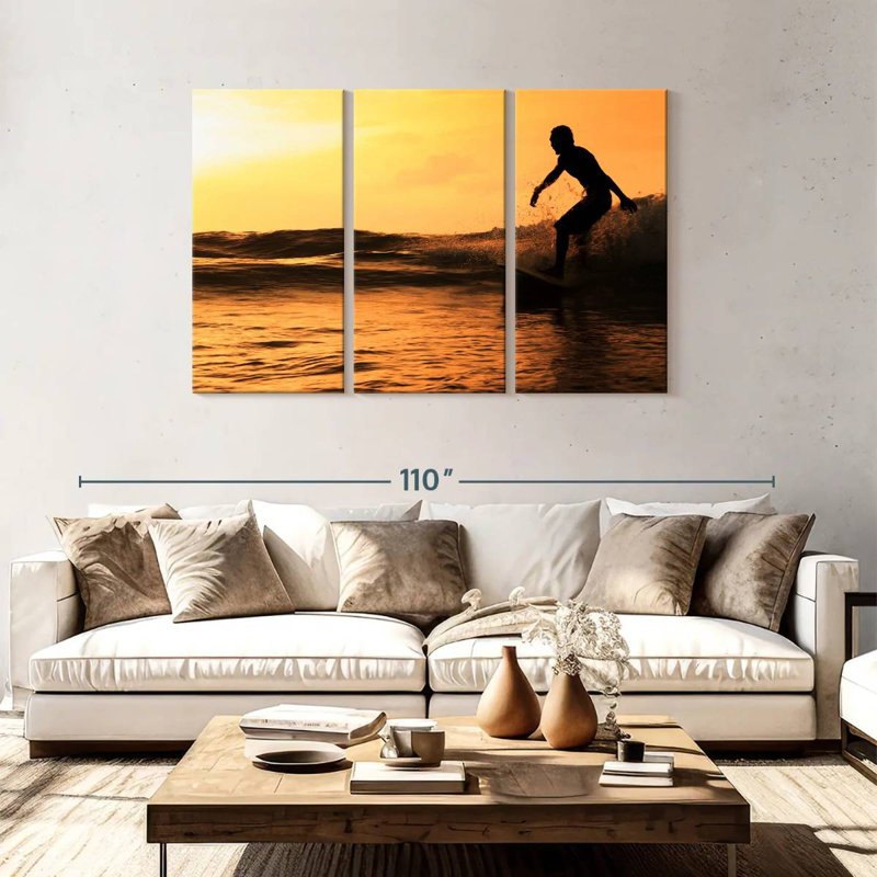 Senne Sundown Surfing, 48" H x 74" W