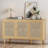 47.2"  3-Door storage Sideboard with Rattan  Doors-46512582-59821203
