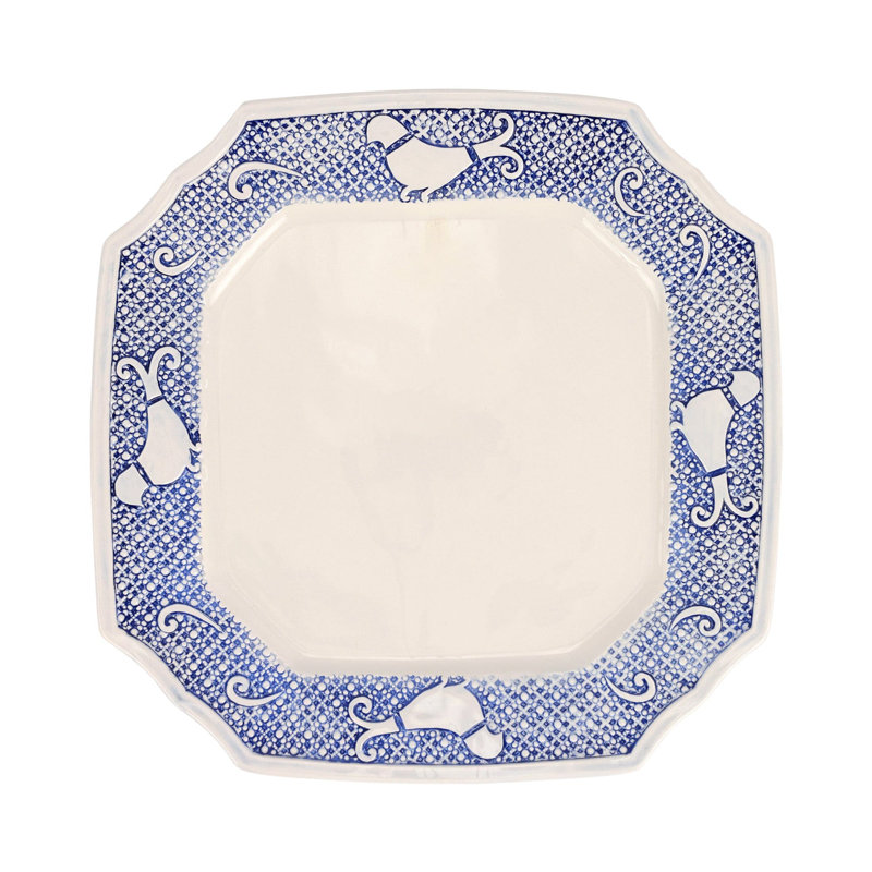 Uccello Blu Handmade Stoneware Dinner Plate