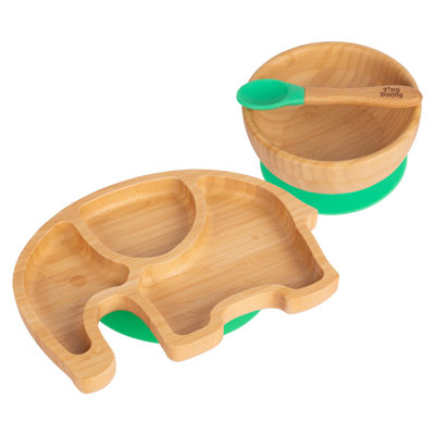 Tiny Dining - Children's Bamboo Suction Elephant Dinner