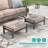 3 Pieces PE Rattan Patio Set, 3-Seater Sofa With Thick Cushions and Sturdy Frame-313994925