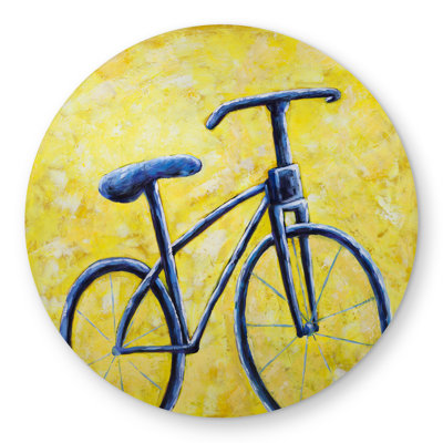 Blue Bike Abstract Outdoor Area Rug | Home Decor for Hobbies