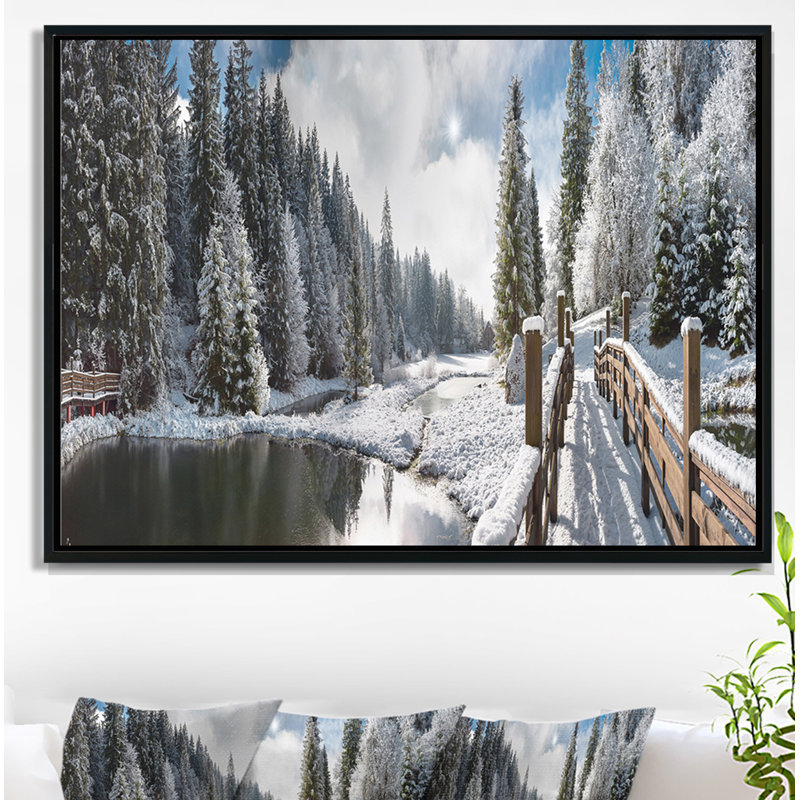« winter matin panorama », photographie sur toile, H 30 po x l 40 po x P 1,5 po