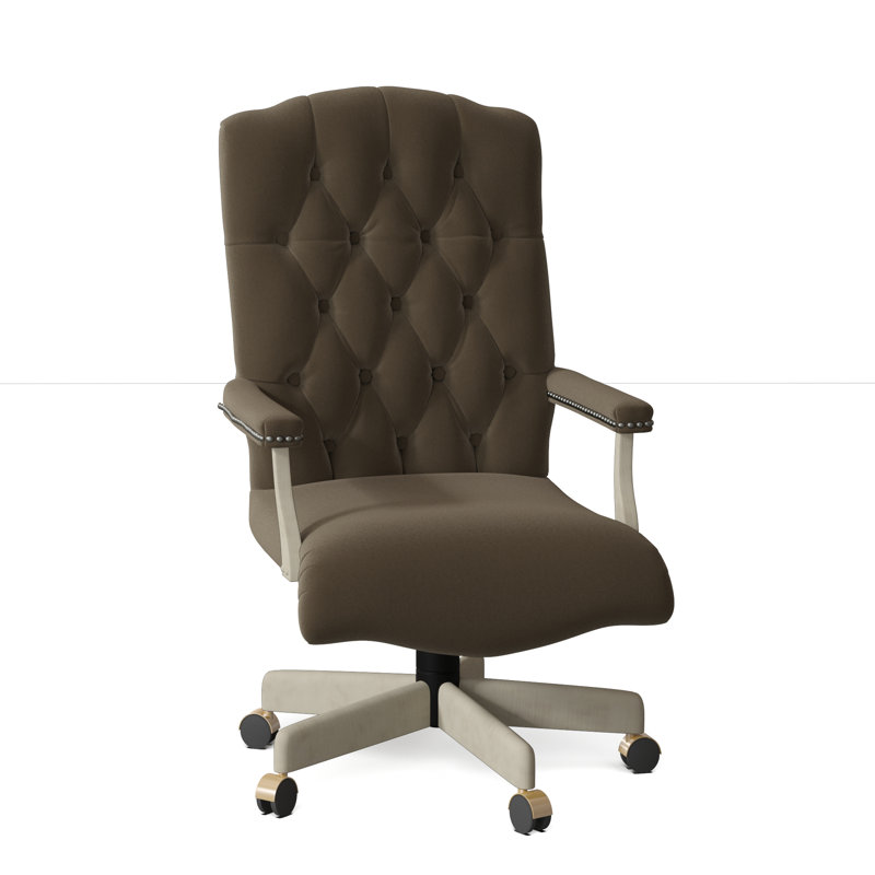 Stanford Swivel Executive Chair, Nickel, Linen (3156 72), Montego Bay
