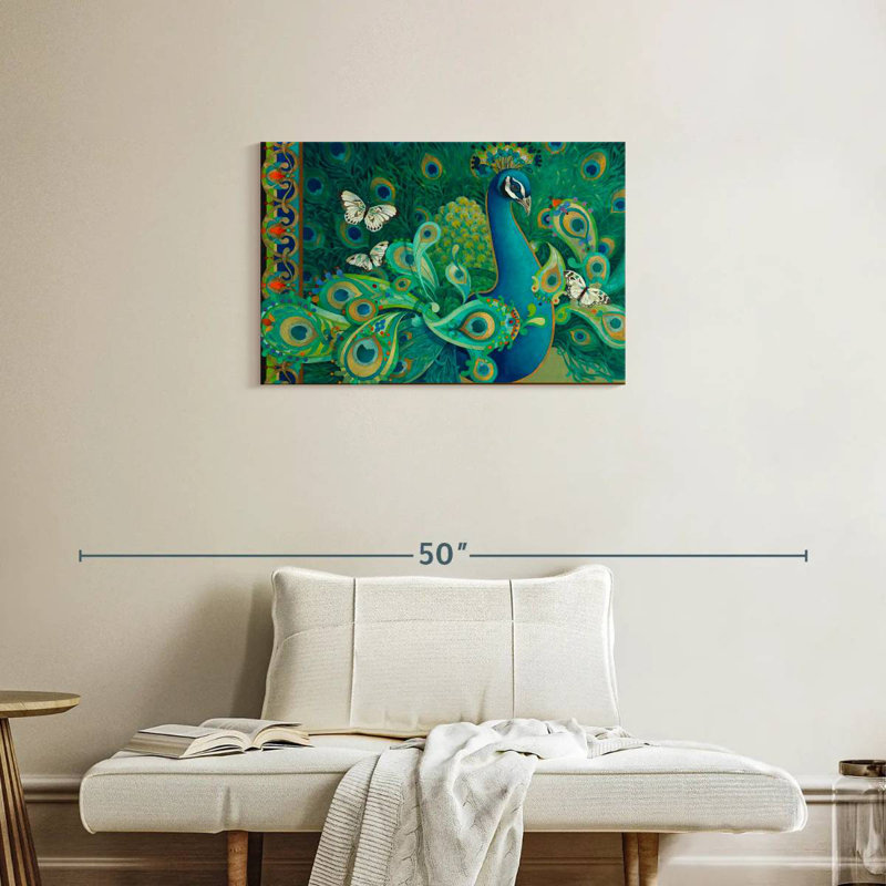 Paisley Peacock, 20" H x 30" W
