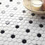 Metro 1" Hex Glossy White with Black Dot 10-1/4" x 11-7/8" Porcelain Mosaic Tile