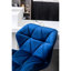 Velours bleu pivotant de 2 - Diamant avec hauteur réglable à mi-hauteur du dossier du dossier et repose-pieds confort 2, rembourrage de siège-494939238