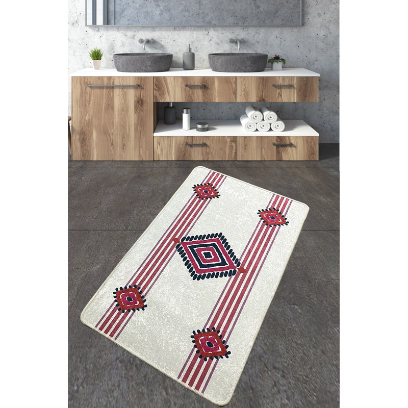 Tapis de bain antibactérien, antidérapant, 2,3 x 4,0 pieds | 100% polyester, hauteur des poils: 0,4 pouce, 20,5 oz / pied carré | Lavable à la machine, facile d'entretien, parfait pour la sécurité et le confort de la salle de bain | Durable et élégant pour la maison