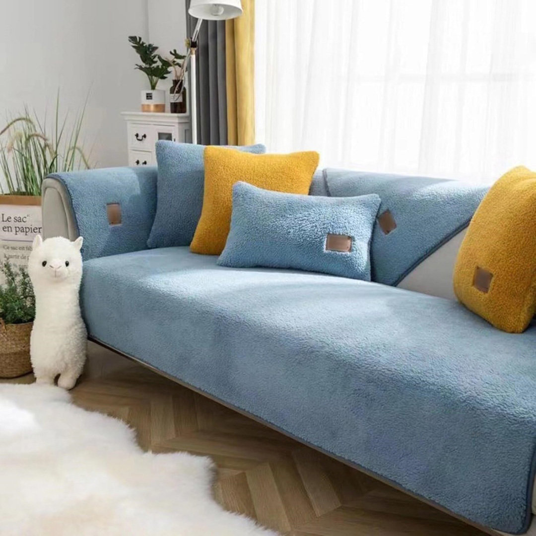 Sherpa Fleece Sofa Cover