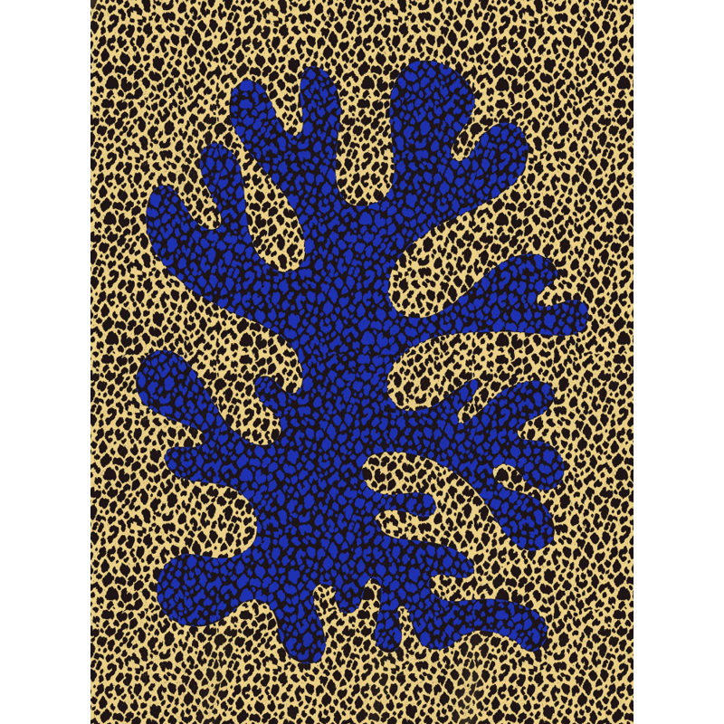Blue Coral pattern, 50.8 cm H x 76.2 cm W