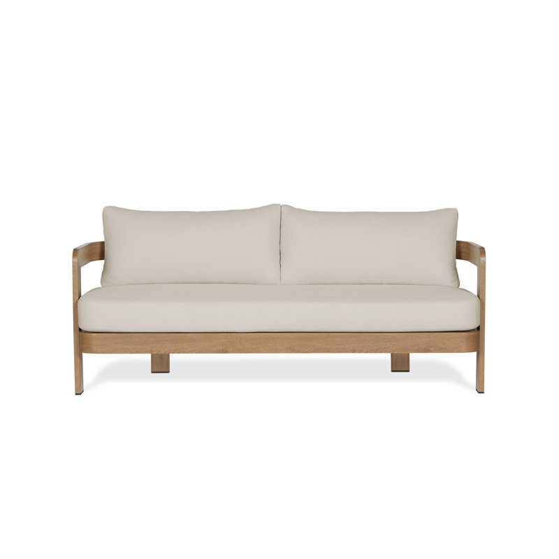Arlo 3-Seat Metal Outdoor Patio Couch with Cushions by Real Flame