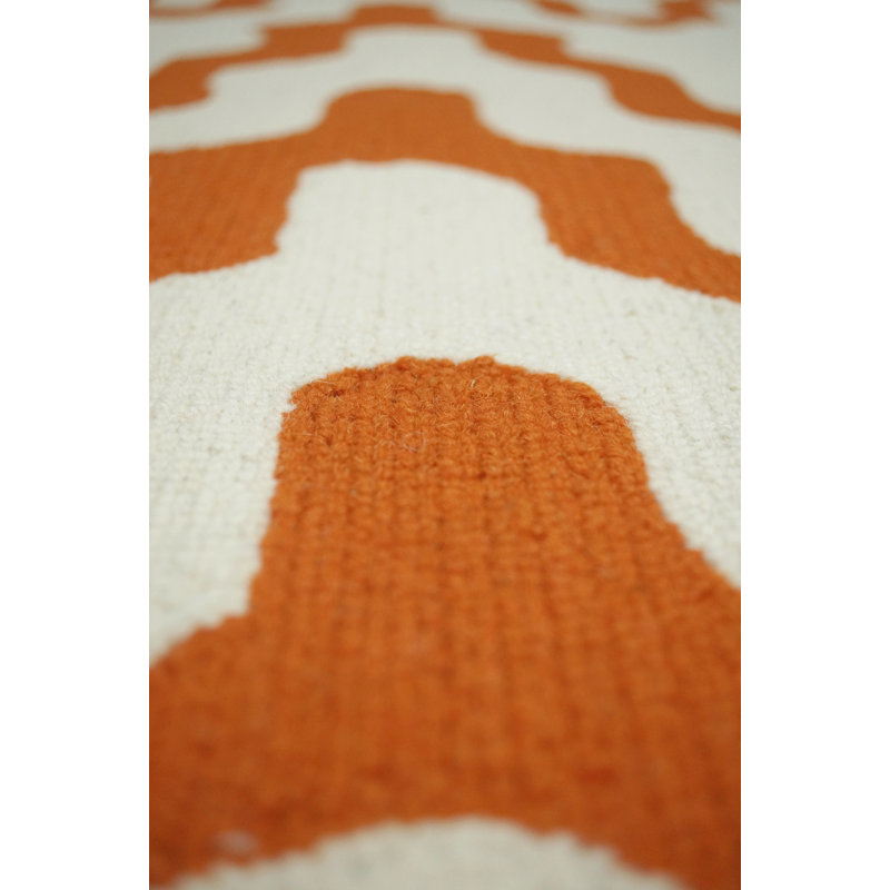 Tapis orange Dempsey Rhonda, Rectangle 7 pi 6 po x 9 pi 6 po