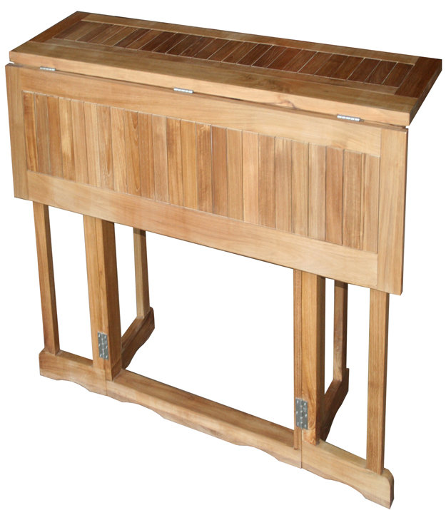 Donnie Teak Rectangular Solid Wood Top with Solid Wood Base Dining Table
