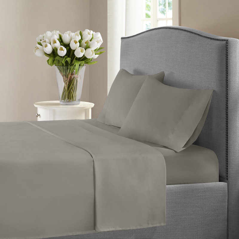 Monte Carlo Egyptian Cotton Sheet Set, Gray, California King