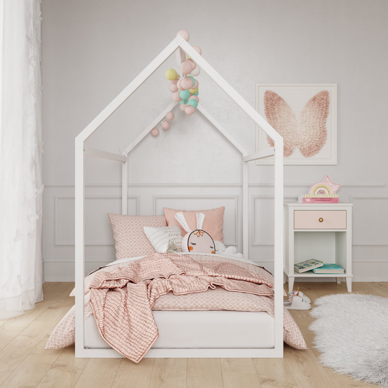 Nova Metal Montessori House Bed, Twin, White