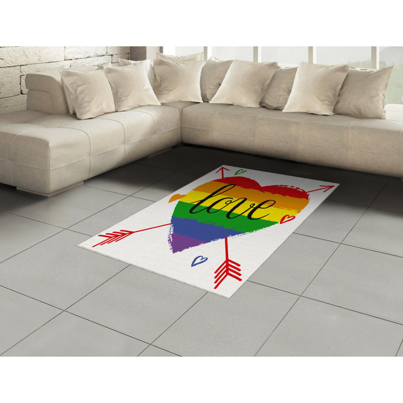 Tapis décoratif Pride, Rectangle— 4 pi x 5 pi 8 po