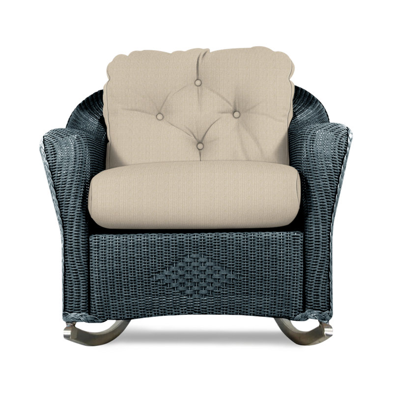 Reflections Outdoor Rocker Chair, Flagship Lapis Sunbrella®, Denim Blue