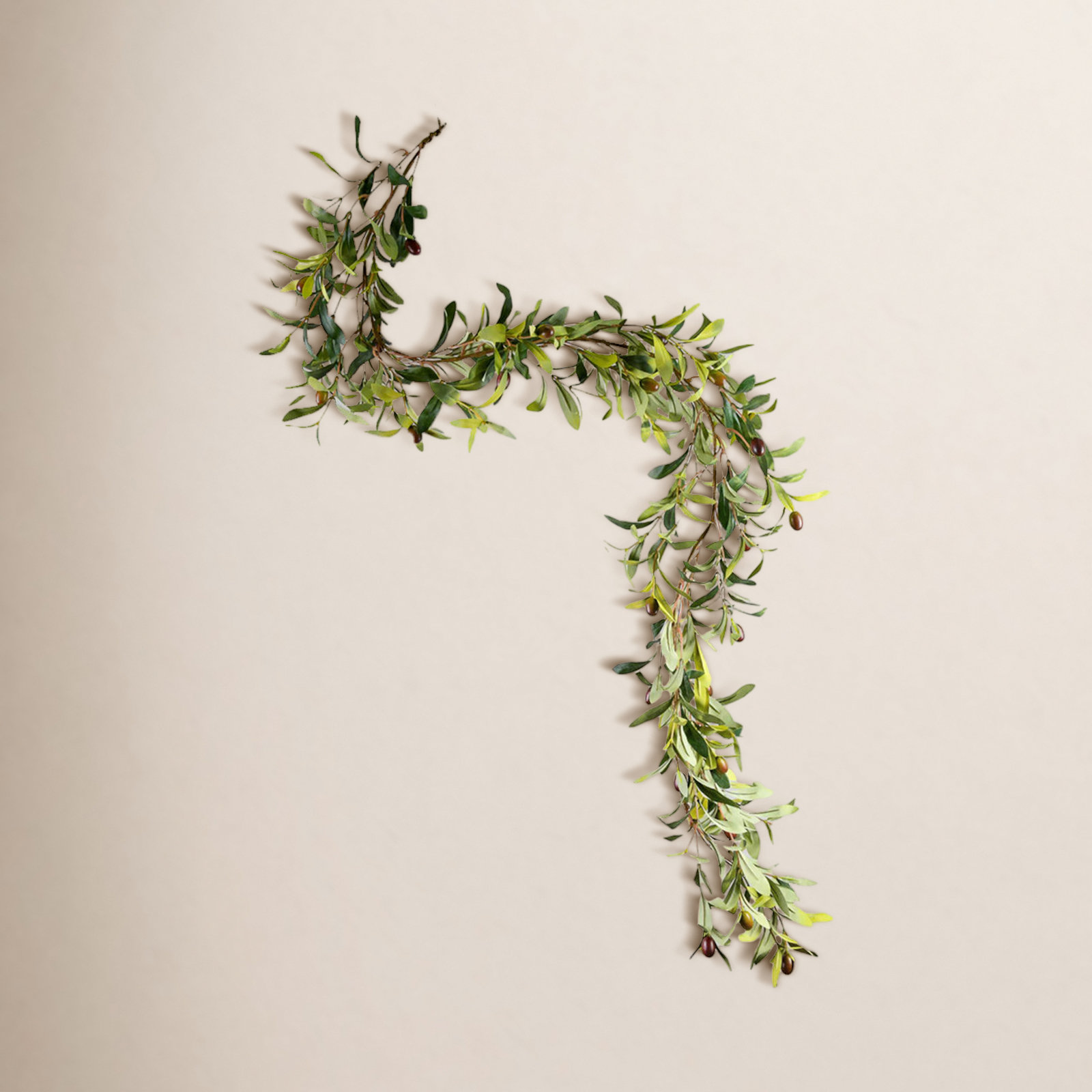 64" Olive No Holiday Garland