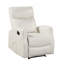 Fauteuil inclinable contemporain beige avec poches latérales en similicuir 1pc