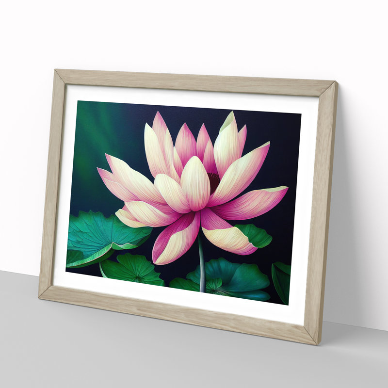 An Excellent Lotus Flower - Framed Print, 34cm H x 46cm W x 2cm D, Oak
