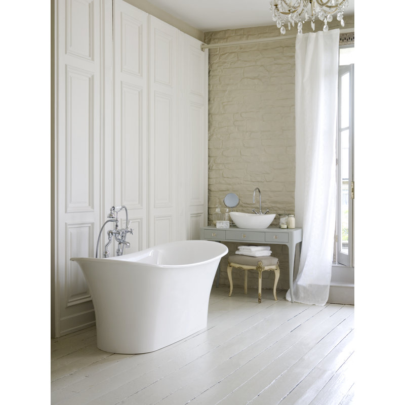 Amalfi Oval Vessel Bathroom Sink, Englishcast White