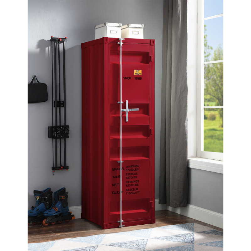 Garde-robe à finition rouge Cargo, Rouge