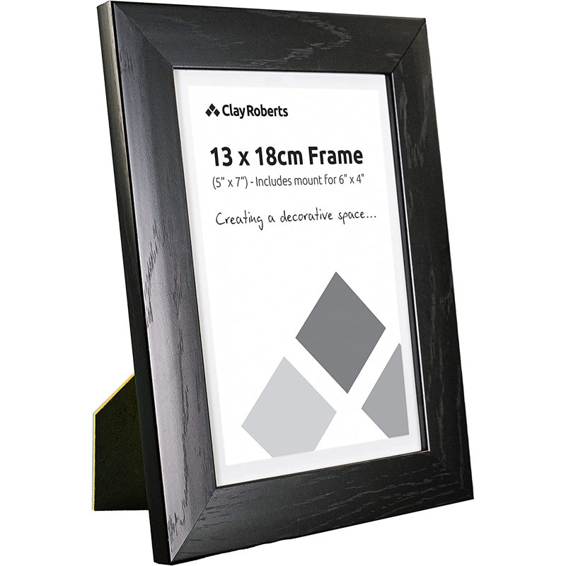 Matte Picture Frame with Mat, Black