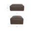 Forme Ottoman Cuir brun ardoise