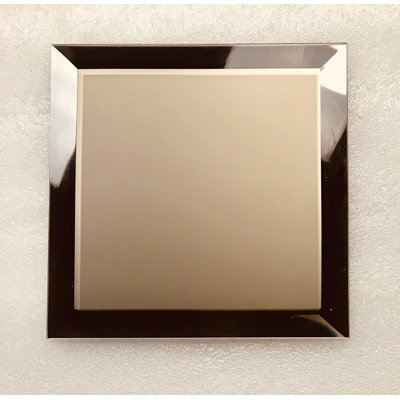 Frosted Reflections 8 in. x 8 in. Matte Glass Mirror Beveled Large Format Square Decorative Kitchen & Bathroom Wall Tile