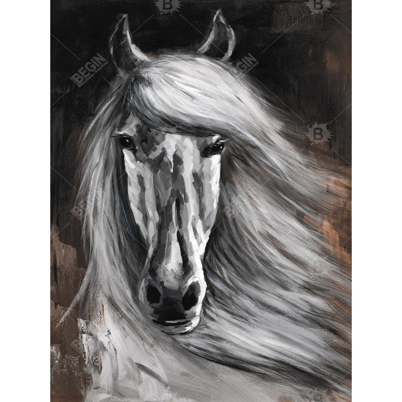 Polyester Sateen Duvet Cover, Twin Duvet, White White Horse