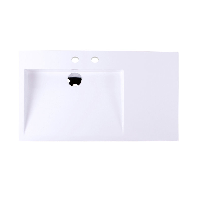 Luce 32'' L Bathroom Sink, Matte White