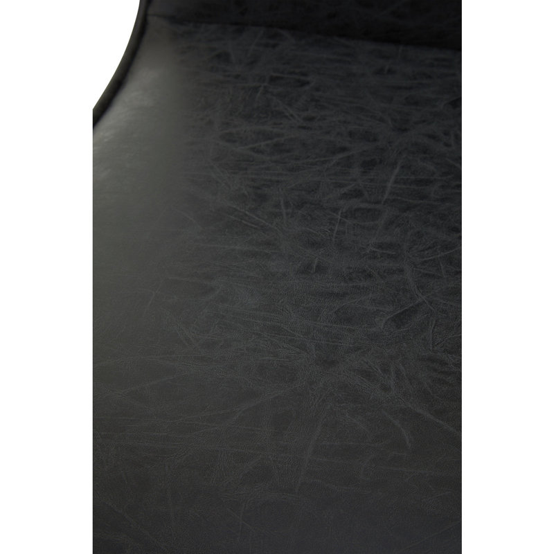 Heinrick 43cm H Tufted Upholstered Side Chair, Black