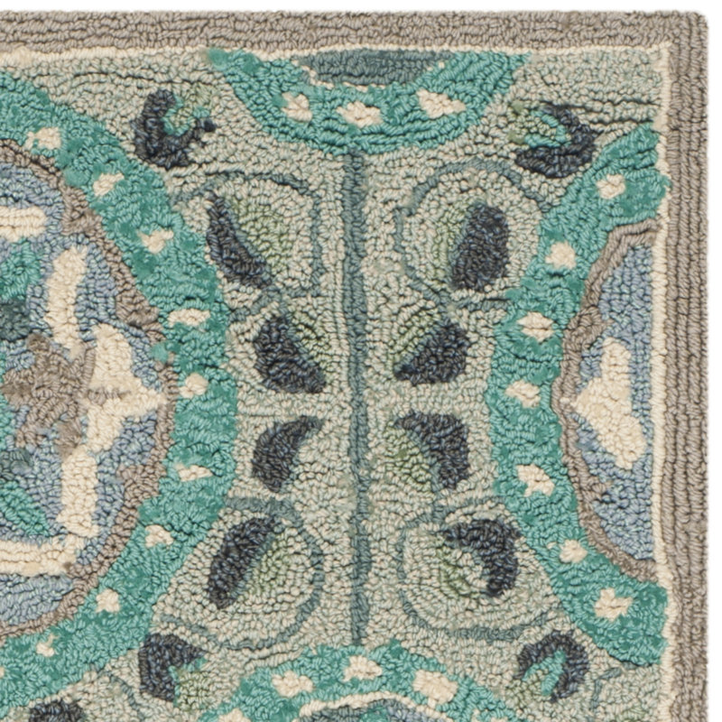 Childers Hand Hooked Performance Geometric Rug, Rectangle 8' x 10'