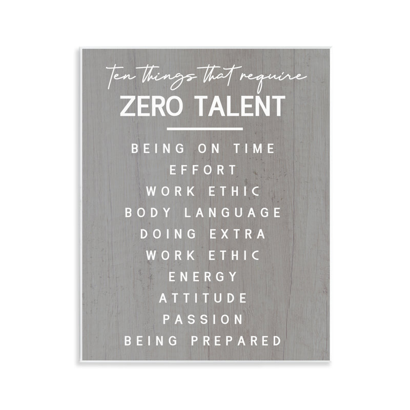  Motivation «Zero Talent» par Daphne Polselli