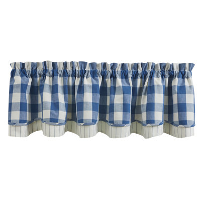 Buffalo Check Lined Layered Valance 16"