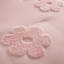 Couette 3 pièces en chenille rose à motifs floraux, réversible et lavable à la machine.