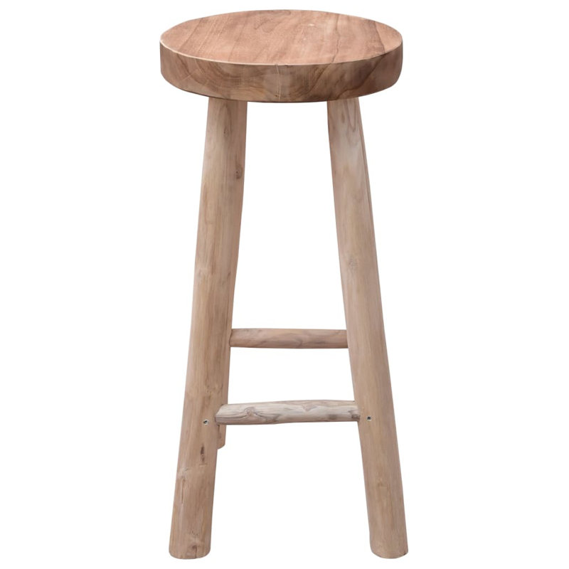 Solid Wood Counter Stool, Beige
