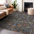 Muse Blue Washable Indoor-Outdoor Rug - -697300863