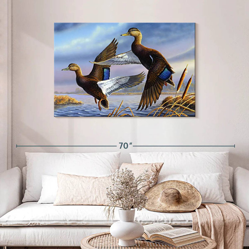 Black Mallards, 30" H x 45" W