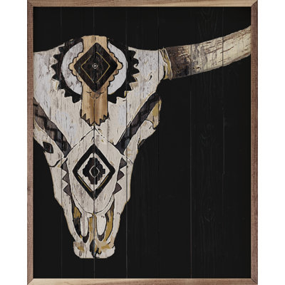 Crâne tribal longhorn noir