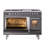 ILVE Nostalgie II Series 48 inch Dual Fuel Range with 8 Sealed Burners, Griddle (Glass Door)-98196443-98196439