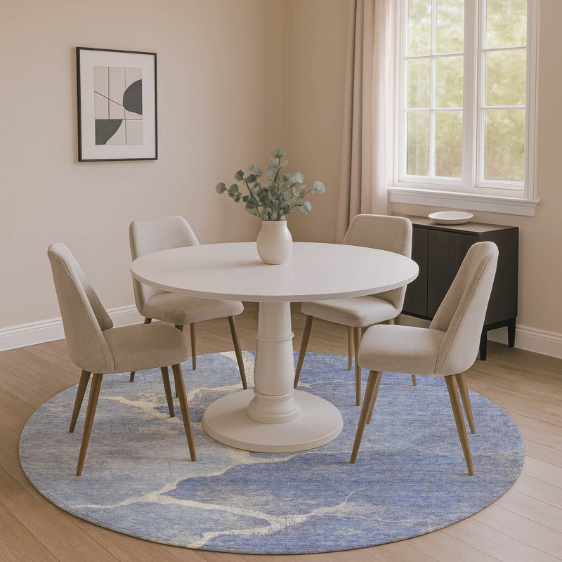 Premium Machine Washable Farolt AMF1889 Abstract Rug/AMF1889DN, Round 8'