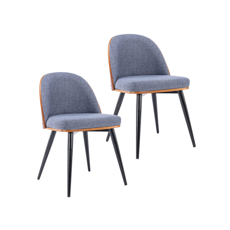Dobbin Fabric Mid-Century Dining Chair, Blue