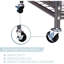 Plusieurs styles de supports de rangement en métal noir, avec roulettes, paniers et crochets