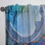 Bleu luxueux abstrait fluide Art XXII - rideau moderne - velours obscurcissant - 1 panneau-71798275